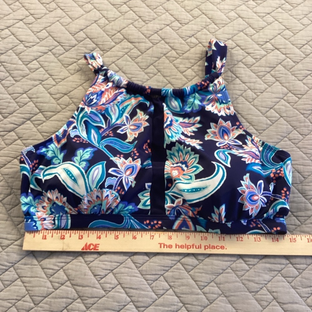 Elemar 2piece Floral High-Neck Bikini Sz 14 - Picture 10 of 14